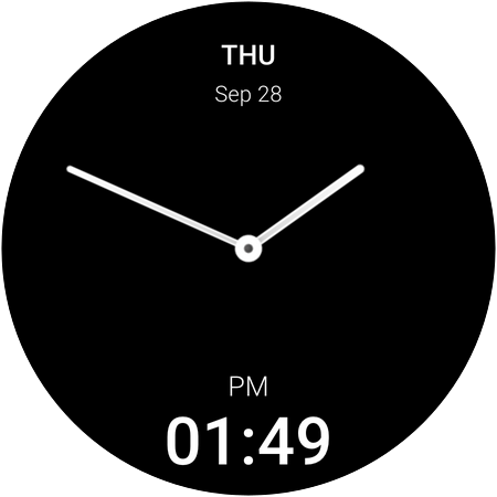 Minimal Hybrid Watch Face - Always On Display (AOD) Mode