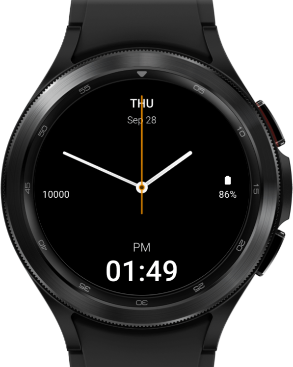 Minimal Hybrid Watch Face by Simple Faces
